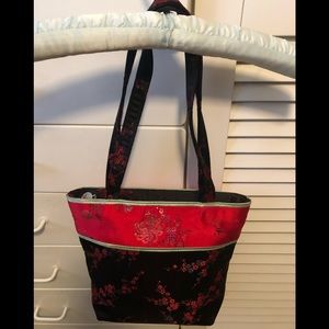 Cute Striking Multicolors of Red Black GreenYellow Violet HandBag